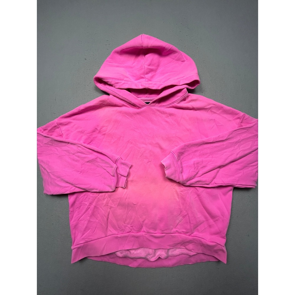 GAP Hoodie Cotton Polyester Pink Solid M Womens
